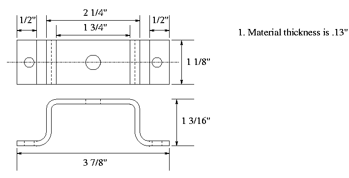 Bracket for center support member
