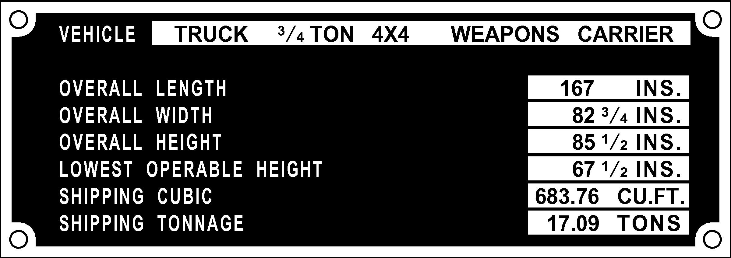 WC-51 data plate artwork