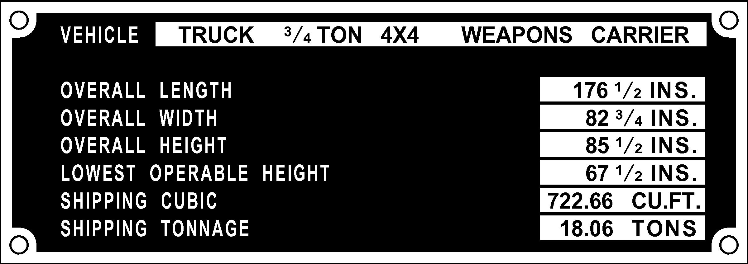 WC-52 data plate artwork