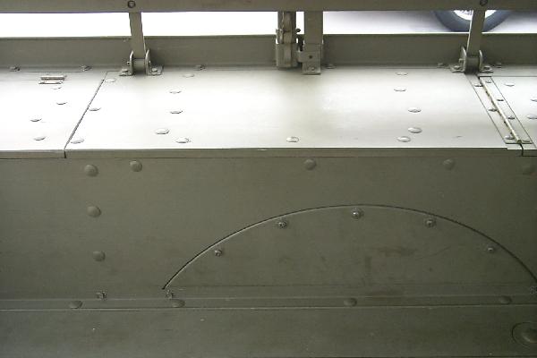 Close-up of interior configuration of the lazyback