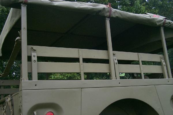 Overall view of a lazyback and hoops